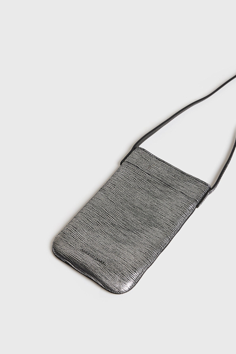 LADYPHONE - Чехол для телефона из кожи с эффектом металлик