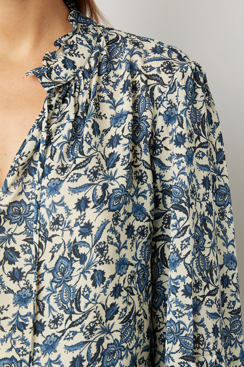 CECILE - Блуза с воротником-стойкой и цветочным принтом