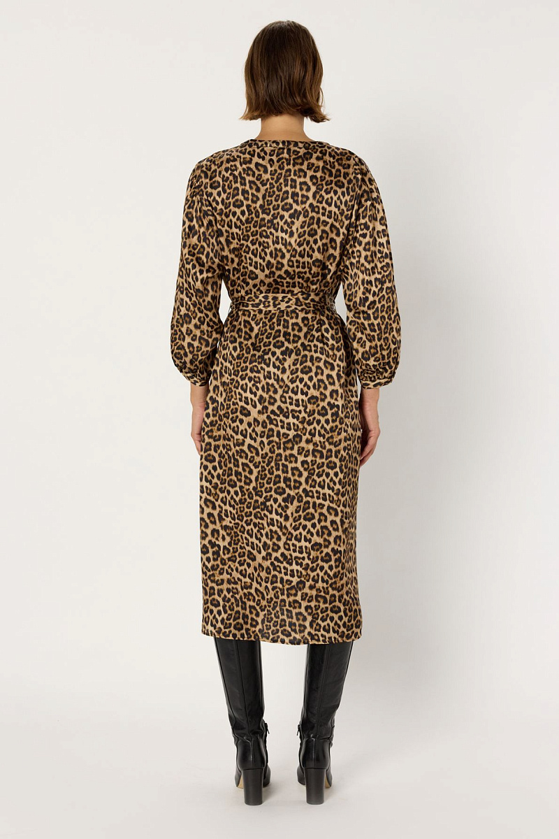 LILOUX - Платье из 100% вискозы с леопардовым принтом LILOUX - Платье из 100% вискозы с леопардовым принтом