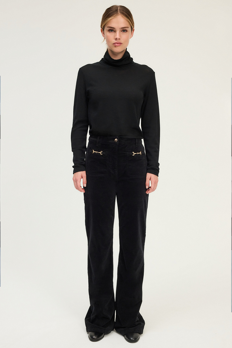 CHRYS - Расклешенные брюки из бархата