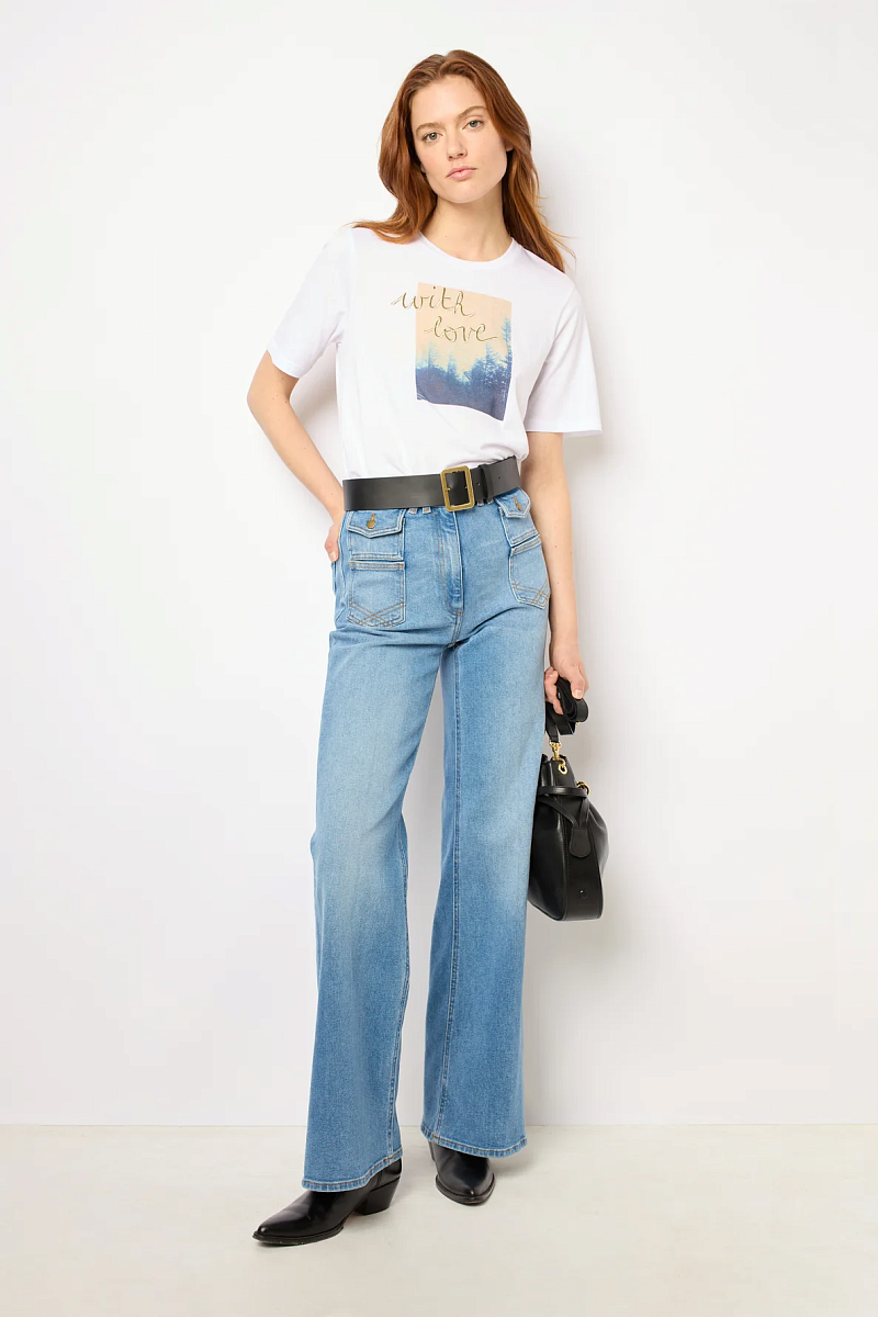 AMBRE - Футболка с трафаретной печатью