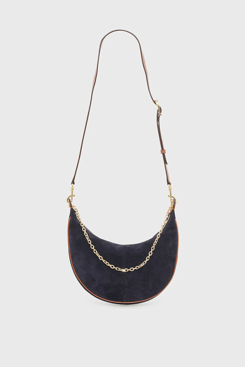 SUZANNE - Сумка полукруглой формы из замши