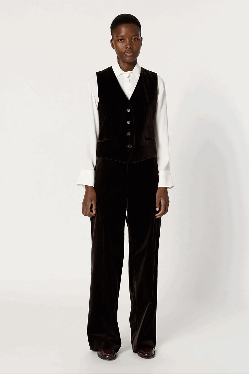 NAIS - Костюмный жилет из бархатной ткани