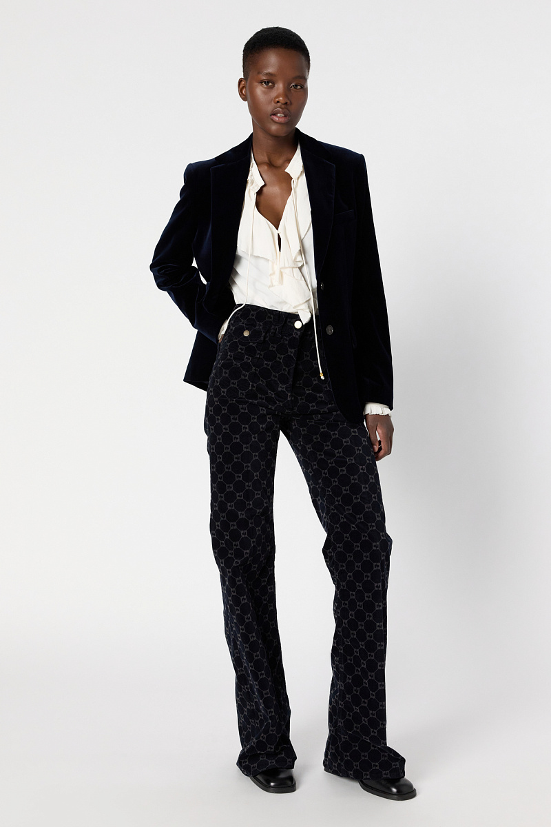 NIRINA - Классический жакет из бархатной ткани