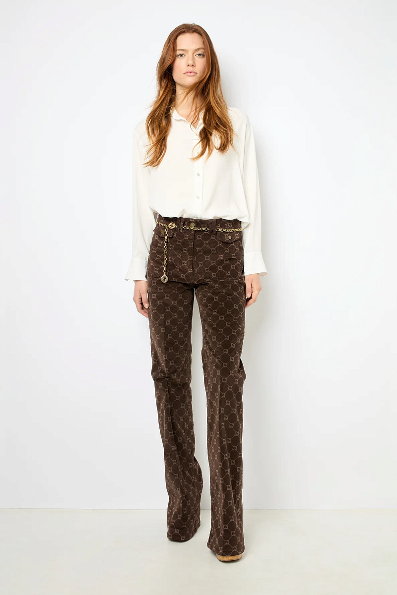 BEATA - Струящаяся рубашка в цвете экрю