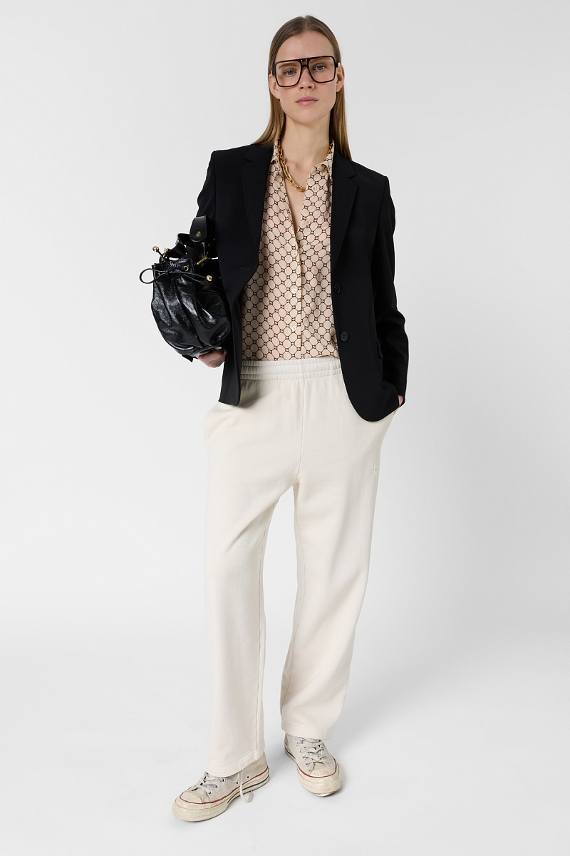 Брюки-джоггеры в цвете экрю