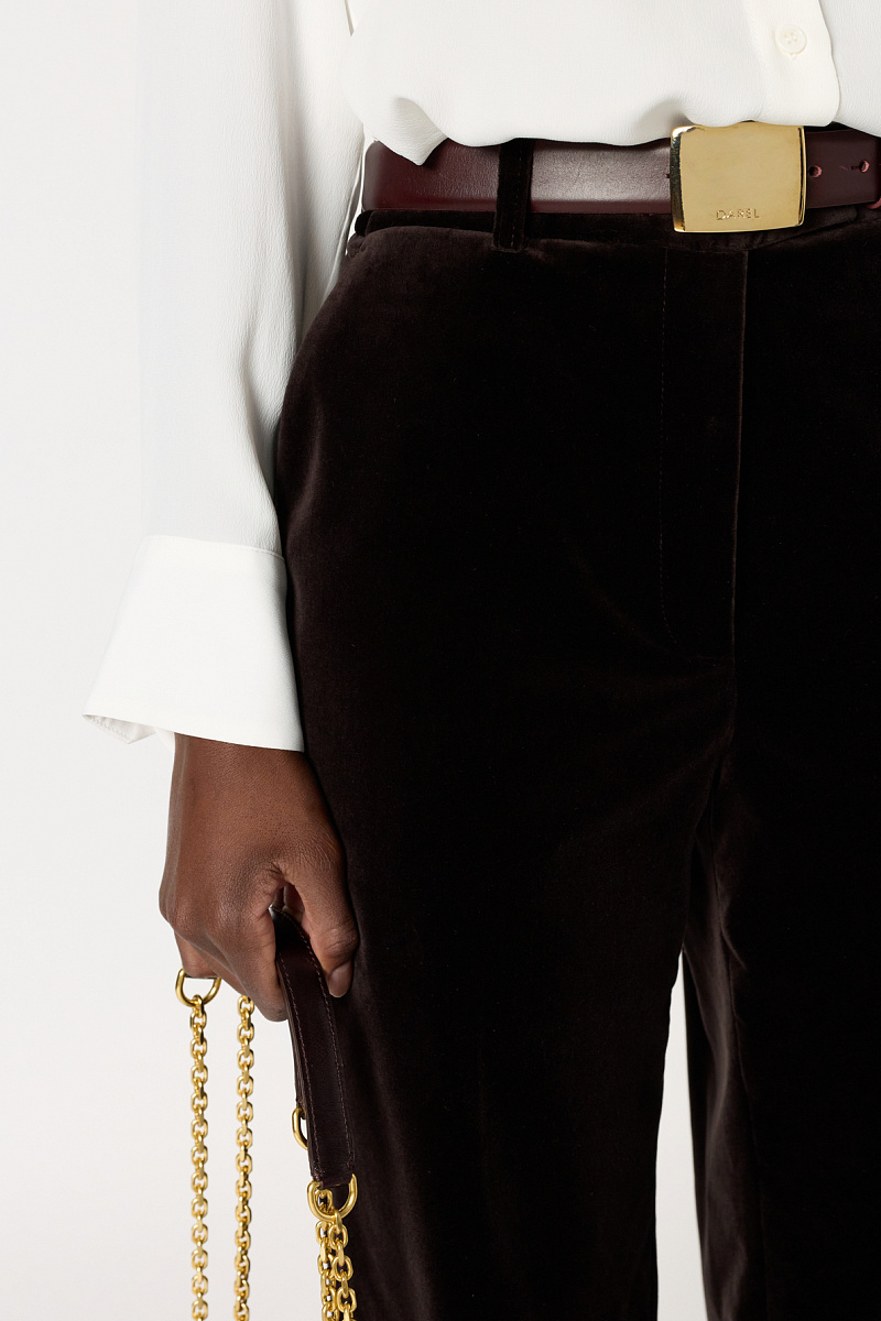 CLOTILDE - Костюмные брюки из бархатной ткани