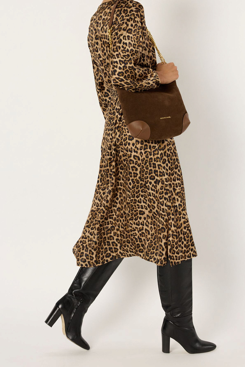 LILOUX - Платье из 100% вискозы с леопардовым принтом LILOUX - Платье из 100% вискозы с леопардовым принтом