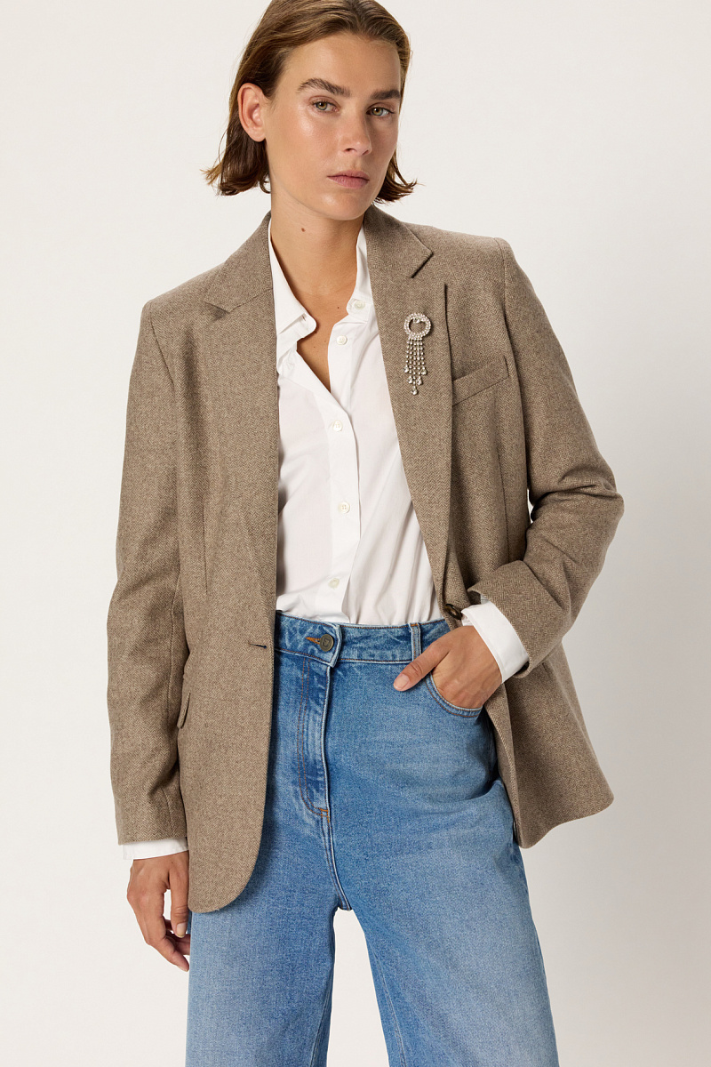 NELLYS - Жакет с узором "елочка"