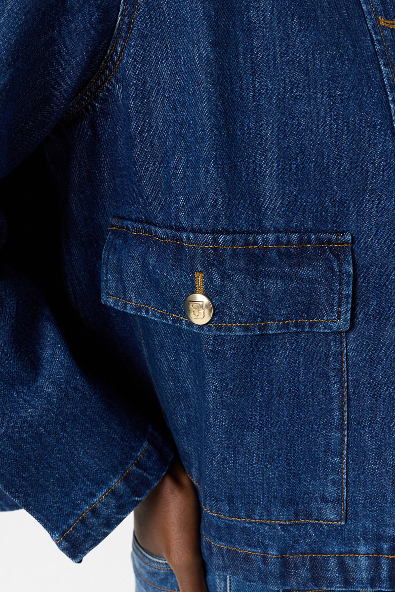 TAINA - Куртка из необработанного денима с золотистыми пуговицами