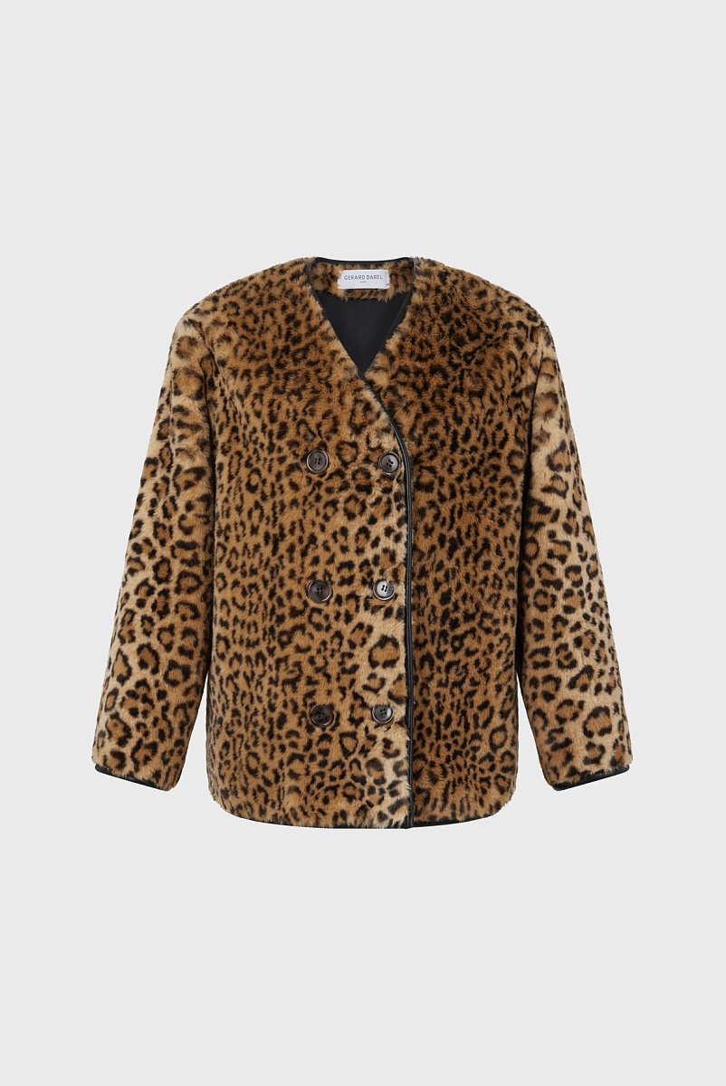 LAISSA - Укороченное пальто с леопардовым принтом