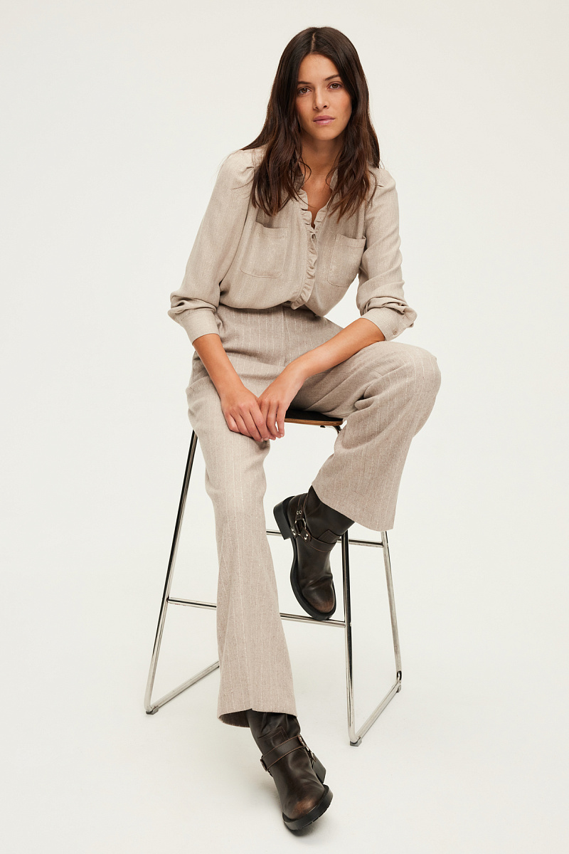 NAYLA — Костюмные брюки из смесовой шерсти в полоску