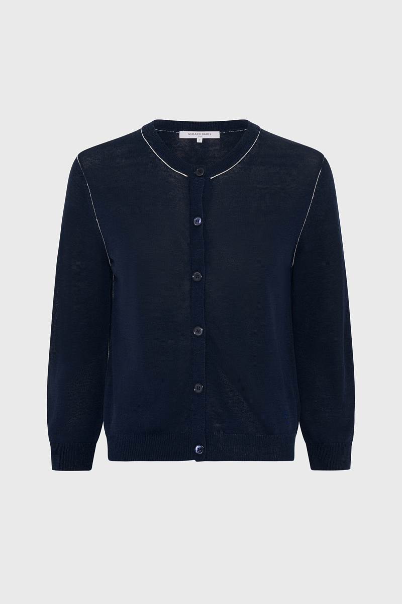 LORYS - Синий кардиган из смесового льна