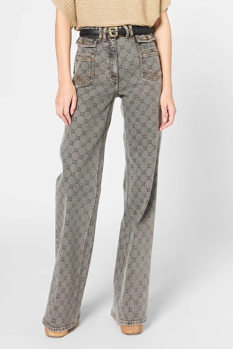 ANNA - Джинсы-клеш с монограммой