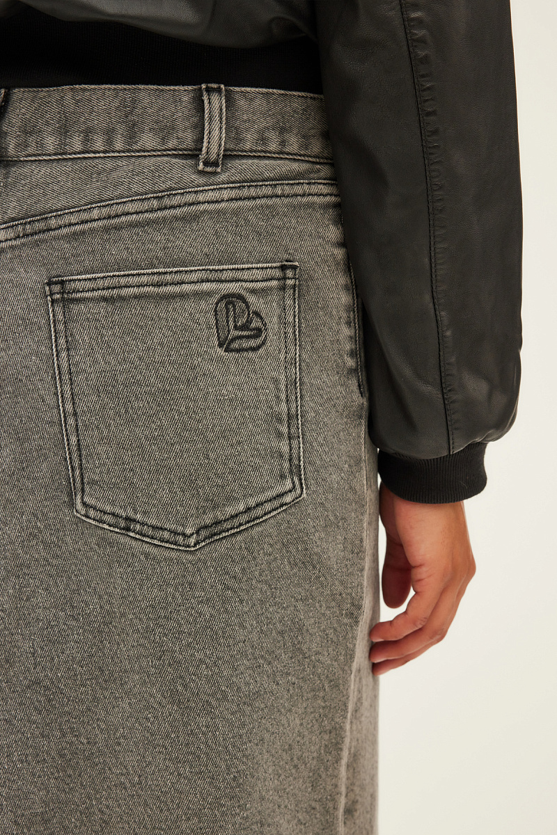 CLAUDIA - Черная юбка-миди из денима