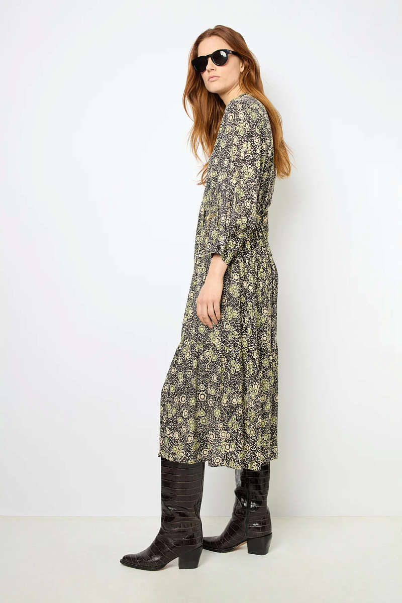 SOLYA - Струящееся макси-платье с цветочным принтом