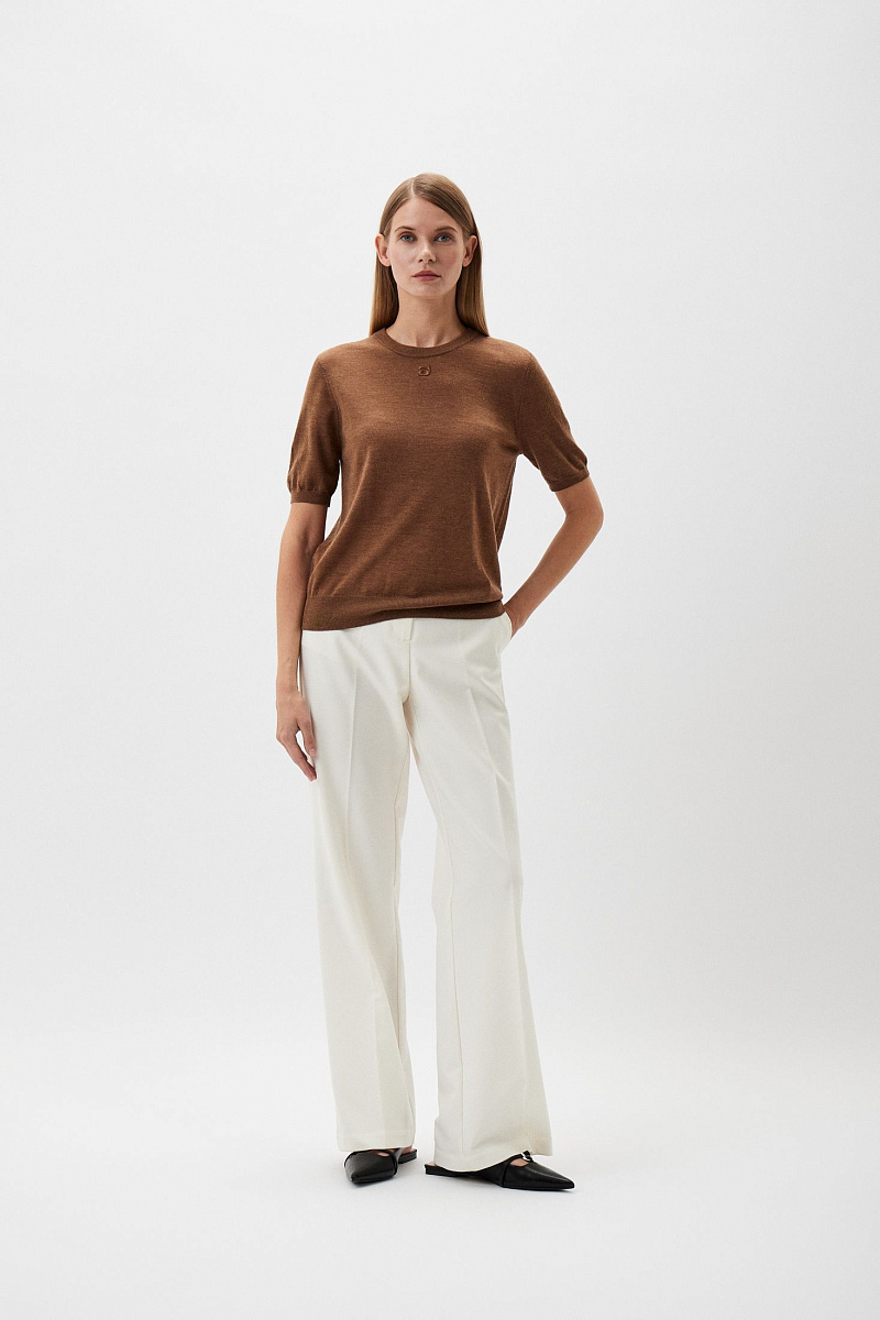 JASNA - Джемпер с короткими рукавами из тонкой шерсти