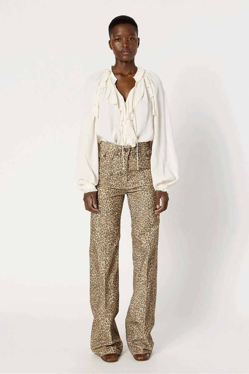 ANNA - Расклешенные брюки с леопардовым принтом