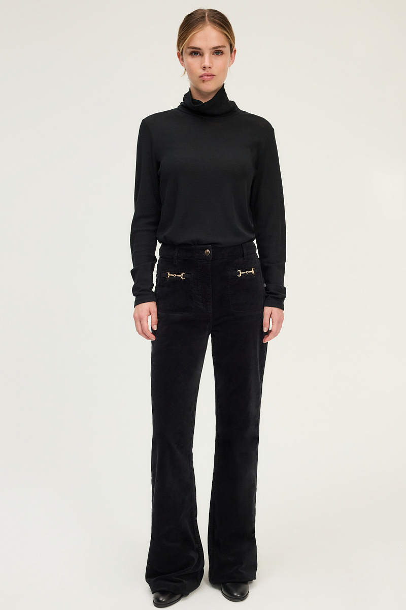 CHRYS - Расклешенные брюки из бархата