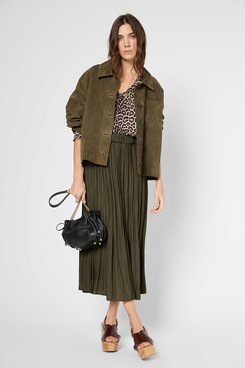 VANINA - Плиссированная юбка из сатина