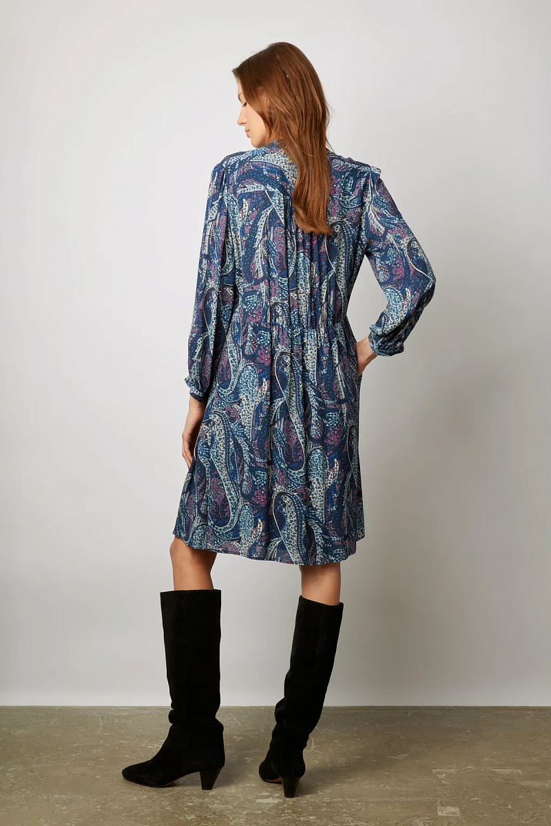 JANICE - Мини-платье с принтом пейсли из мягкой ткани