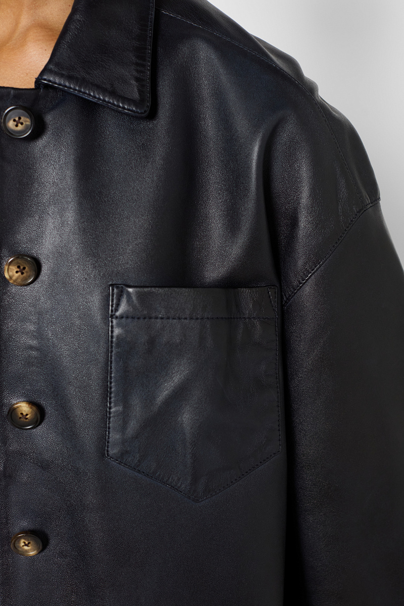 ROSALIE - Кожаная куртка оверсайз