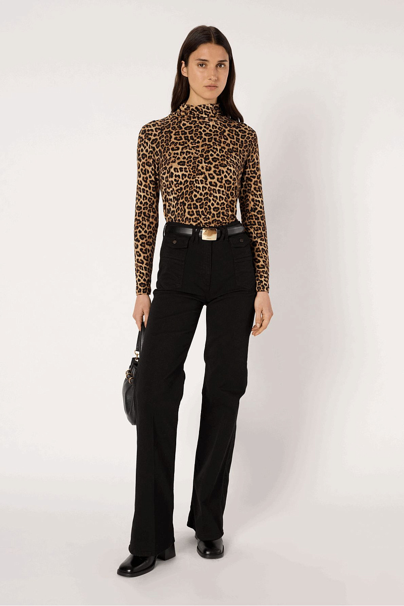 ANNA - Расклешенные черные джинсы