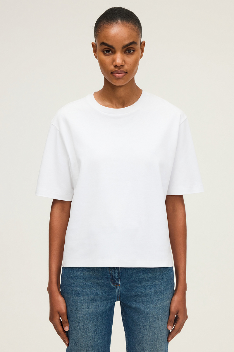 HEVA - Футболка из хлопка с круглым вырезом