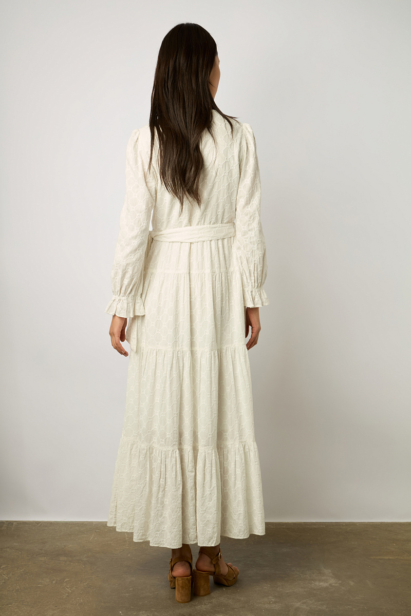 ETANN - Макси-платье белого цвета с вышивкой