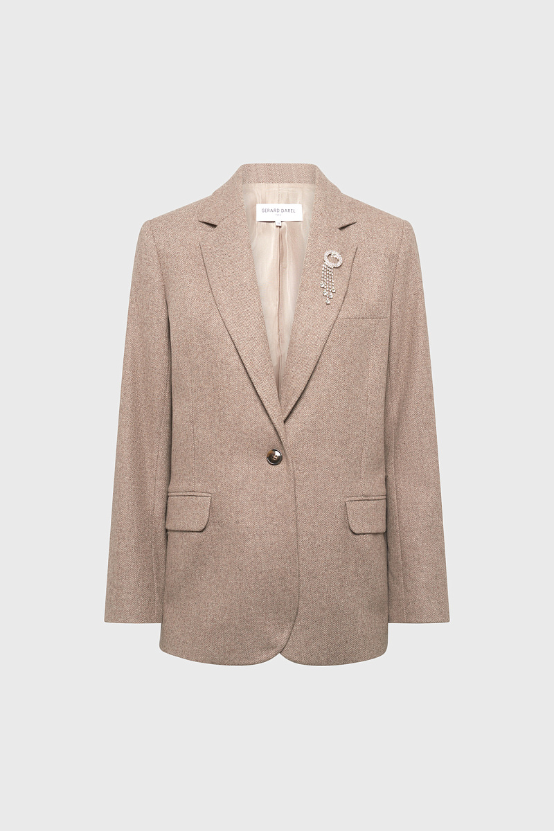 NELLYS - Жакет с узором "елочка"