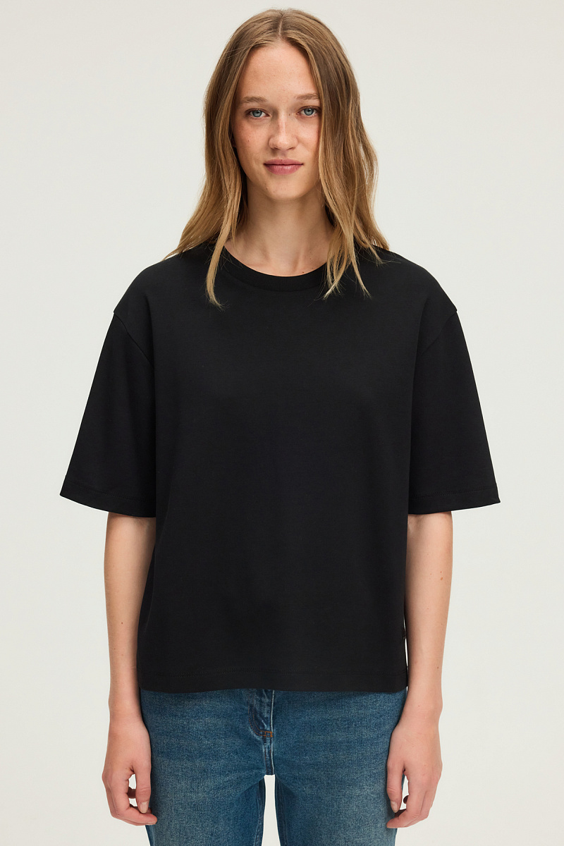 HEVA - Футболка из 100% хлопка с круглым вырезом