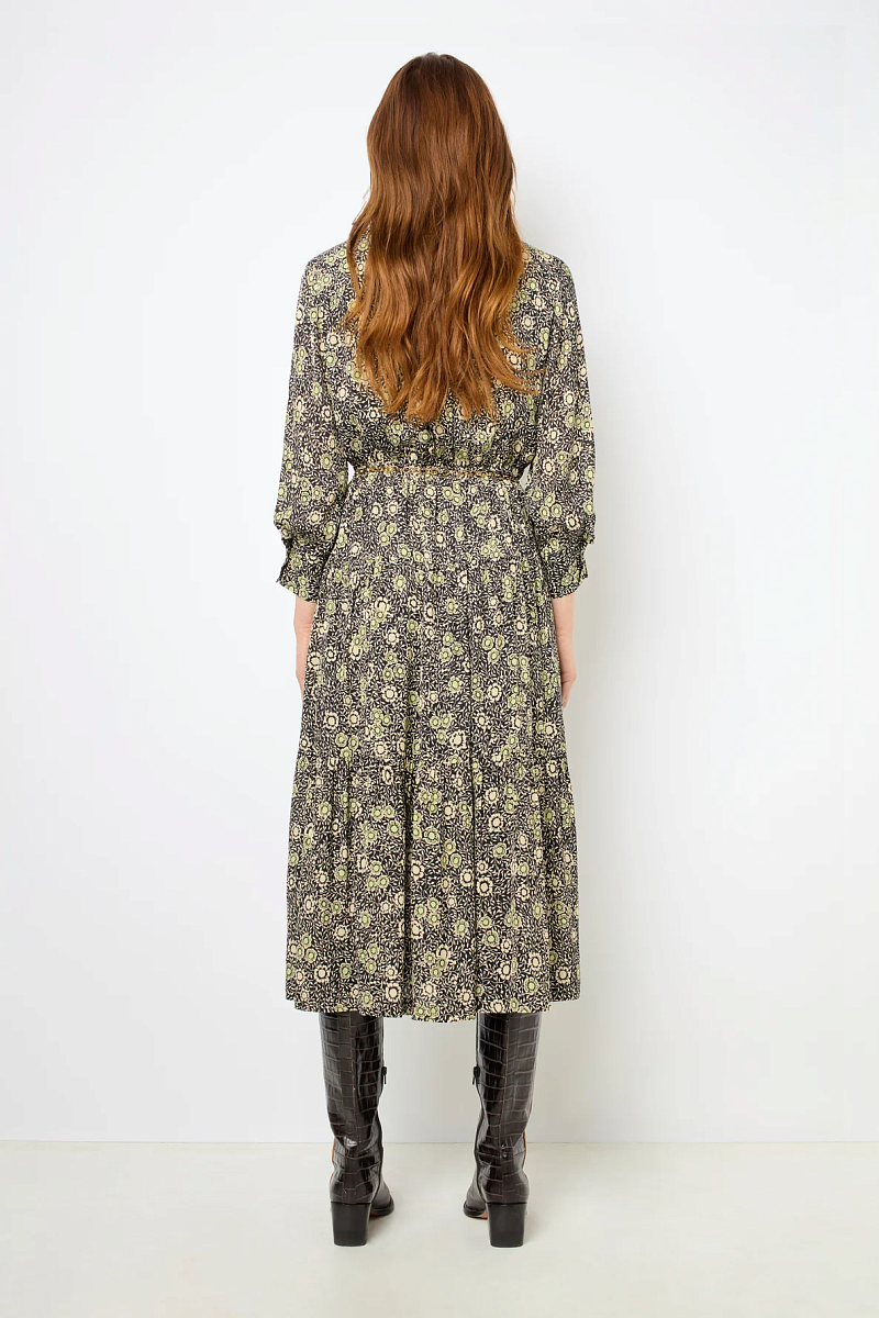 SOLYA - Струящееся макси-платье с цветочным принтом