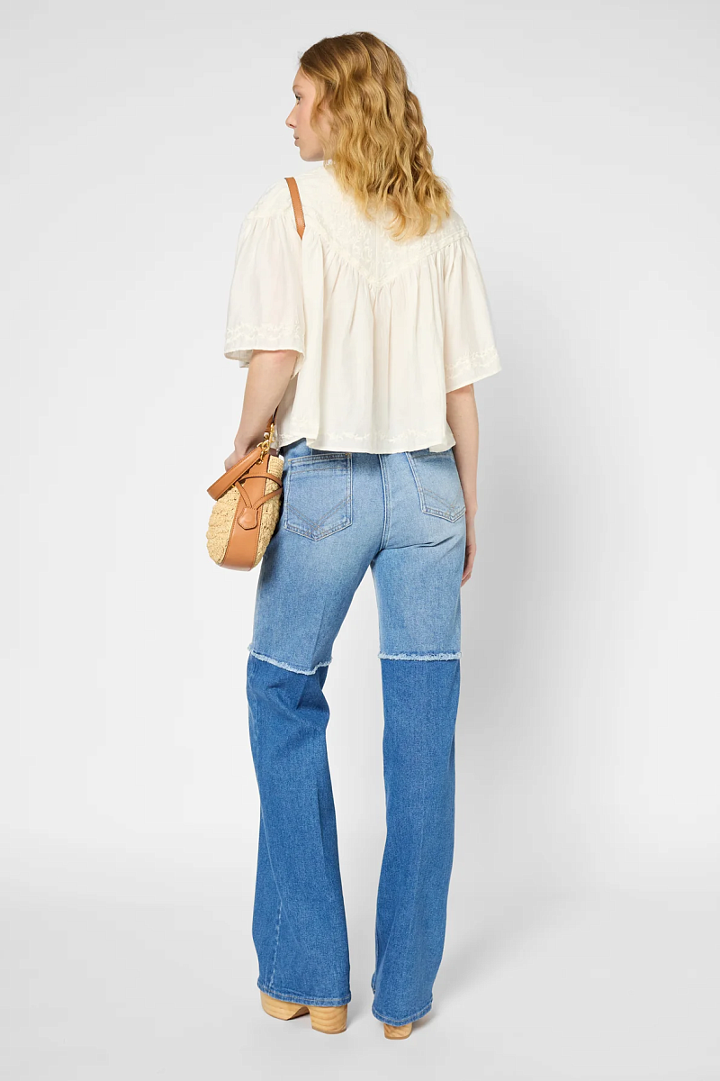 UGUETTE - Блуза из хлопка и шелка с вышивкой