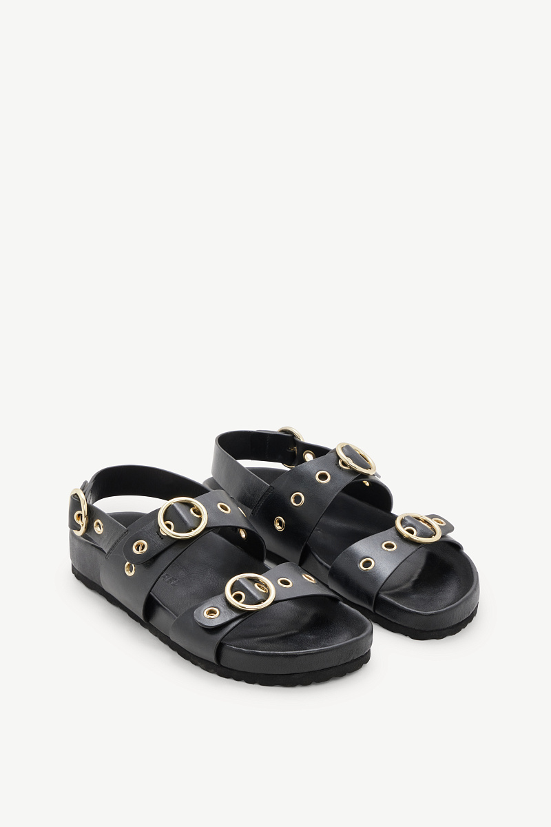 LIANA - Сандалии на плоской подошве из гладкой кожи