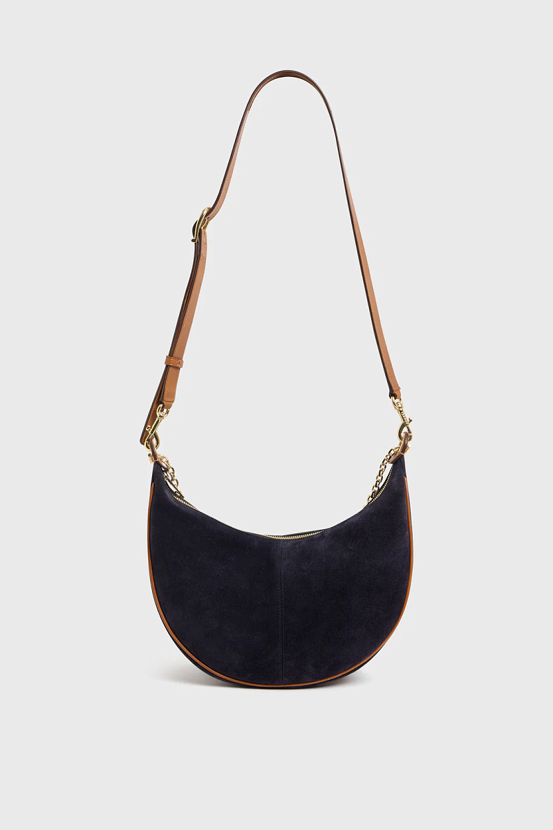 SUZANNE - Сумка полукруглой формы из замши