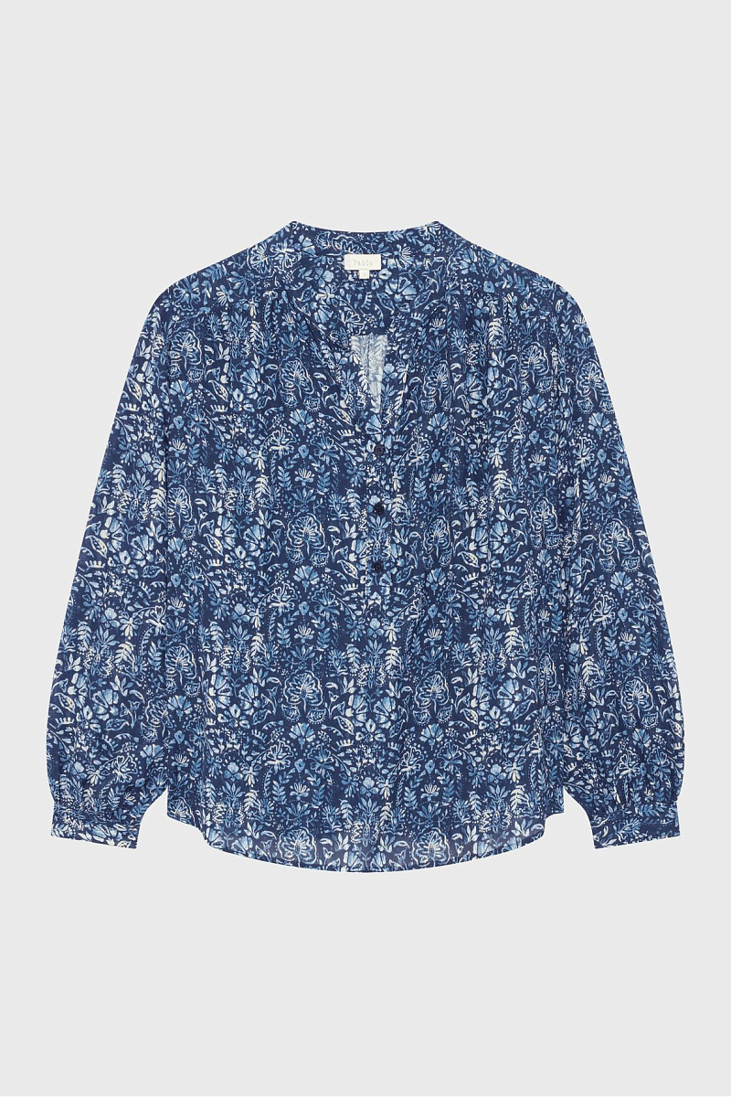 AKINA - Блуза с растительным принтом