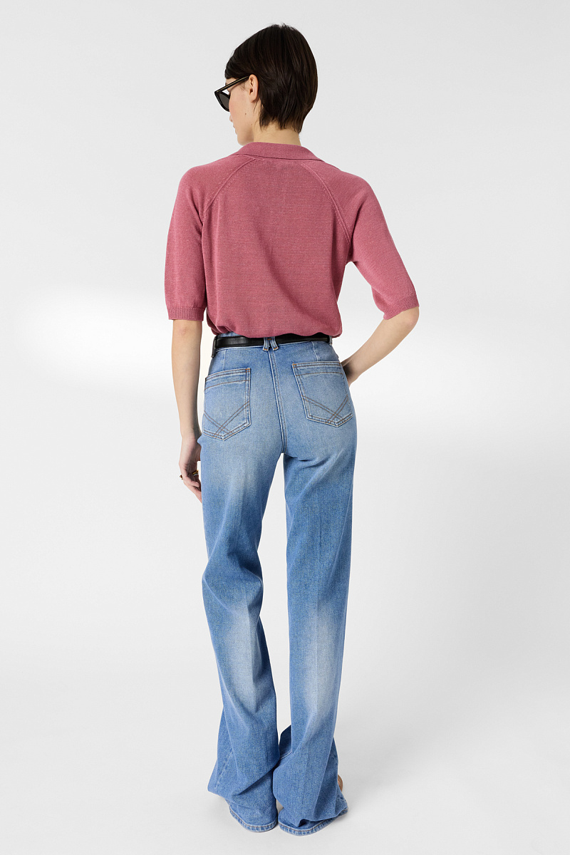 LOULA - Розовая рубашка-поло из трикотажа