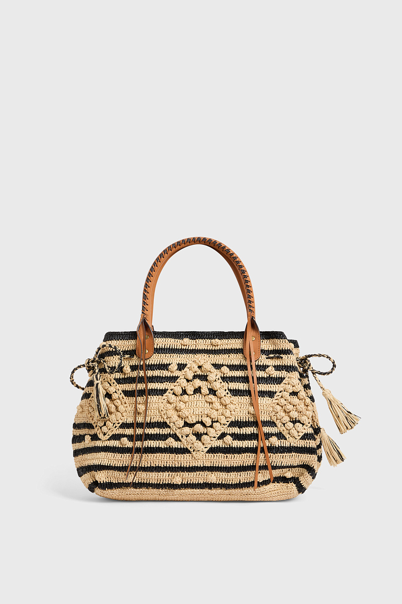 24GD RAPHIA - Сумка из рафии в полоску