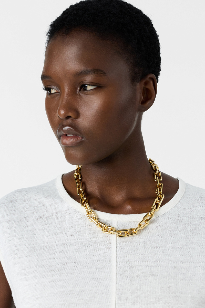 MICHELE - Белая льняная майка