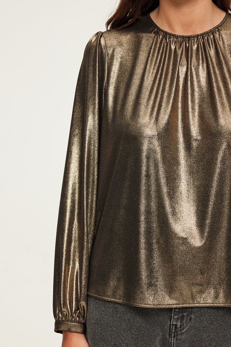 BELUMA — Мерцающая блуза из 100% хлопка с напылением