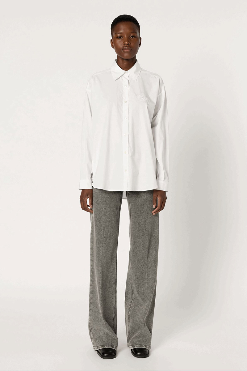 ALIX - Однотонная рубашка с вышитым гербом ALIX - Однотонная рубашка с вышитым гербом