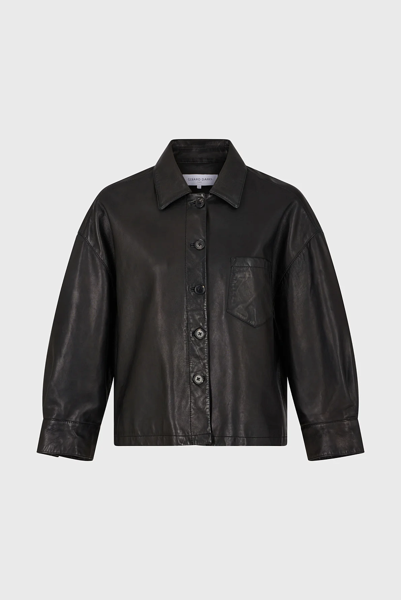 NICOLE - Верхняя рубашка из кожи с эффектом винтаж