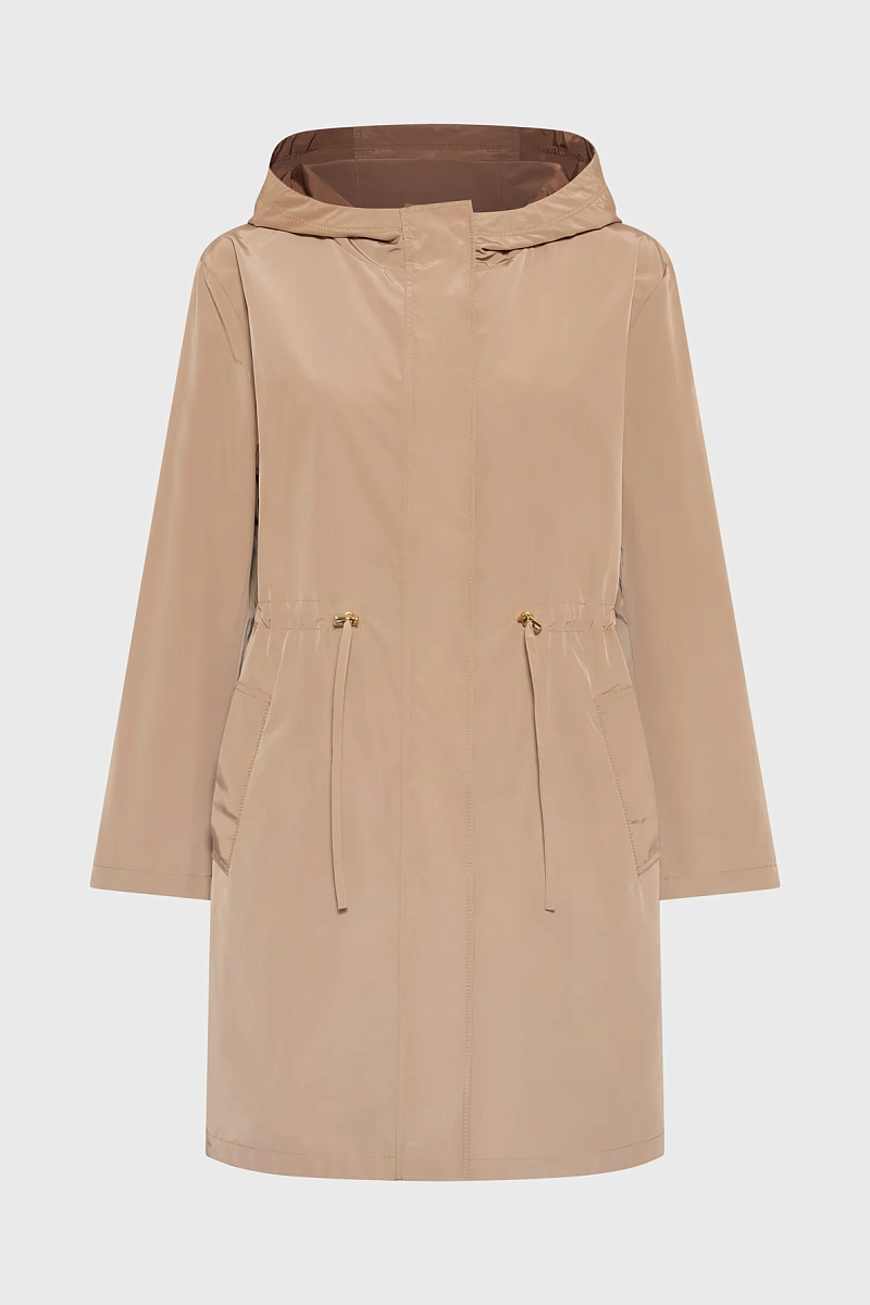 JANNIS - Бежевая двусторонняя парка с капюшоном