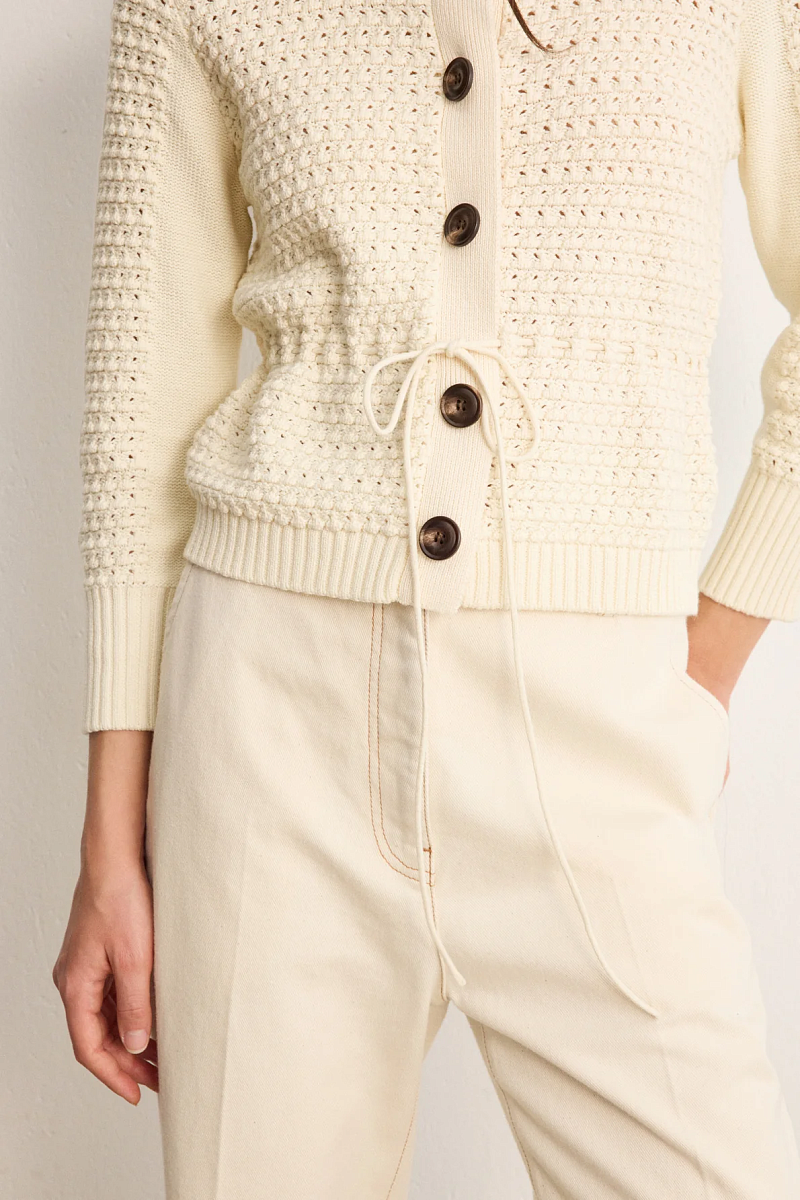 LILIANE - Белый вязаный кардиган