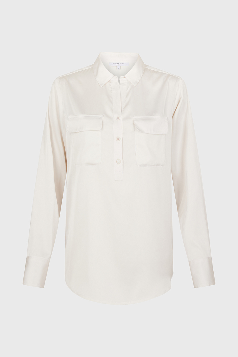 BRIGITTE - Однотонная блуза из сатина