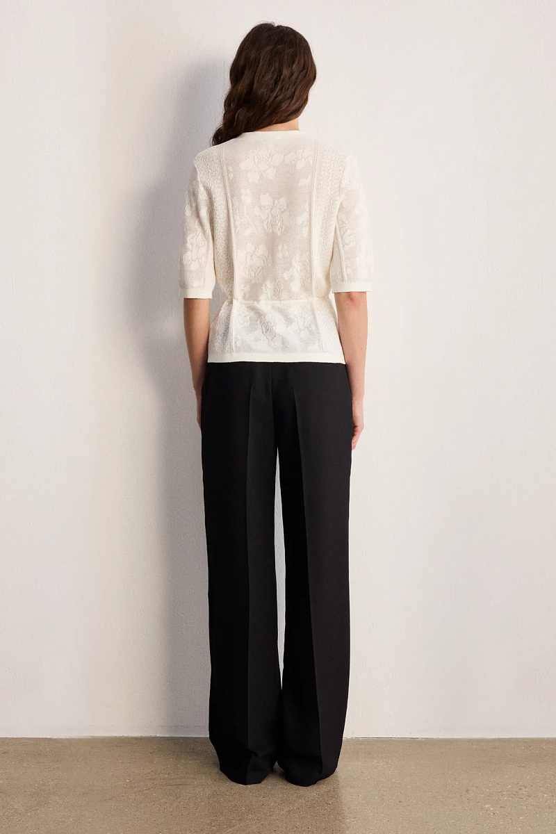 LINE - Кардиган жаккардовой вязки в оттенке экрю