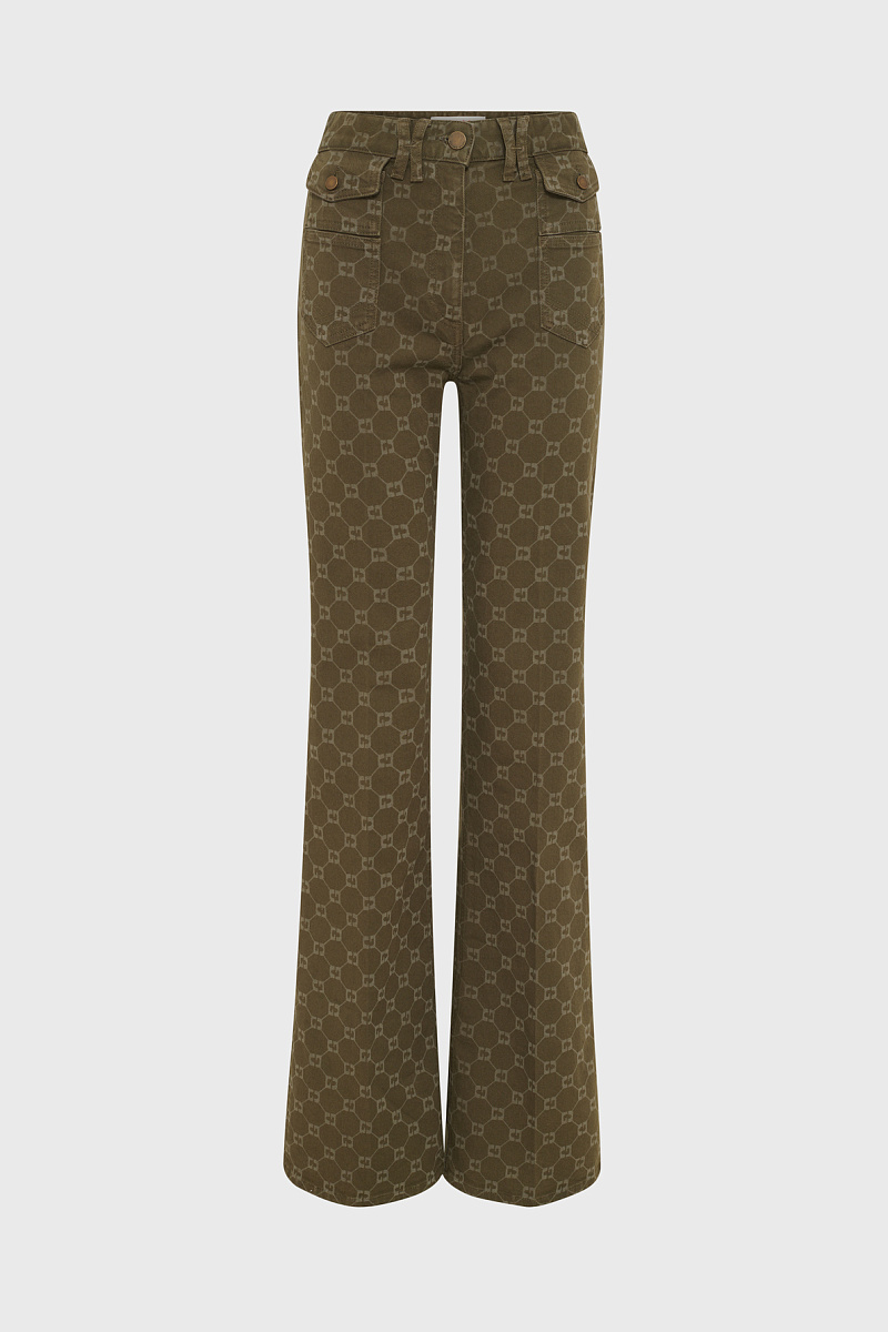 ANNA - Расклешенные джинсы с монограммой