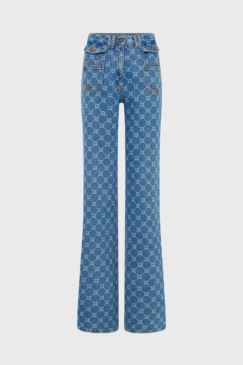 ANNA - Расклешенные джинсы с монограммой