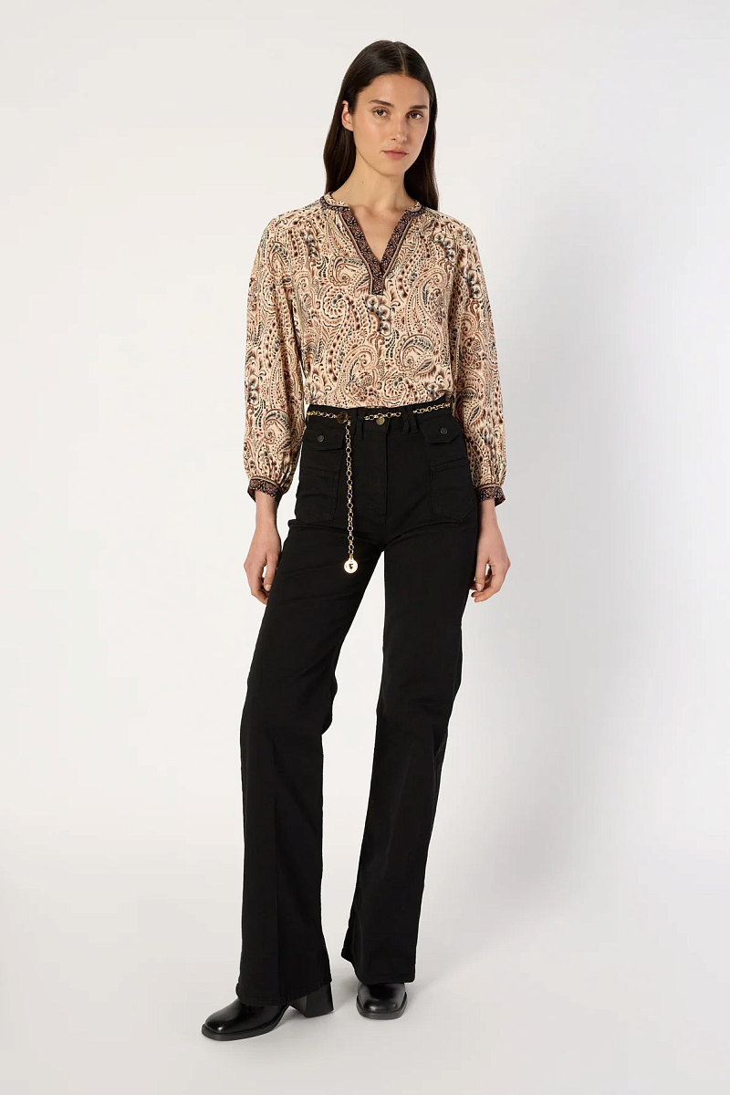 AMAYA - Блуза с принтом из струящейся ткани