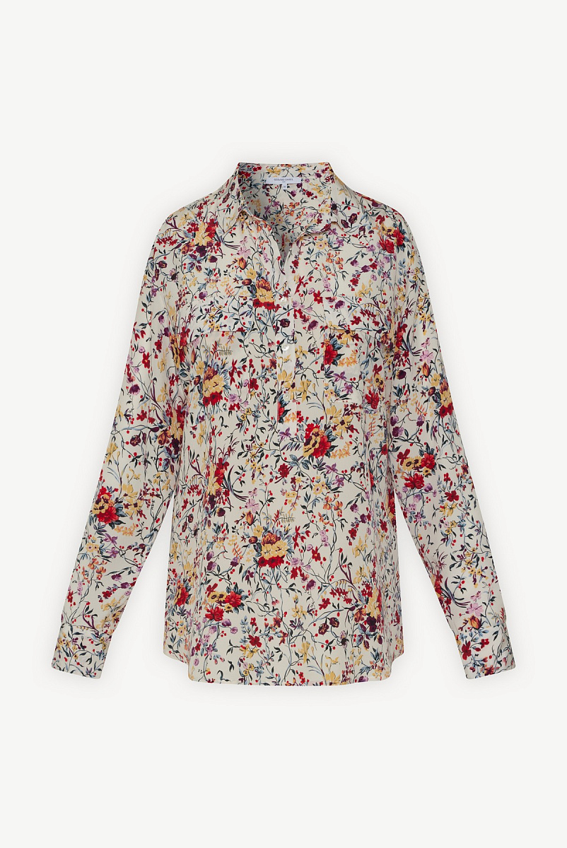 CARLTON -  Шелковая блуза с цветочным принтом